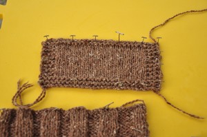stocking stitch pinned